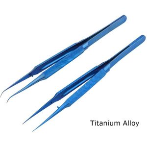 Precisie Titanium Legering/Rvs Fly Lijn 0.15Mm Vingerafdruk Pincet Elektronische Componenten Rechte/Gebogen Tip Pincet