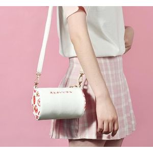 Angelatracy Stawberry Rode Emmer Lolita JapanFruit Leuke Meisje Zoete Lady Circulaire Messenger Bag Crossbody Tassen