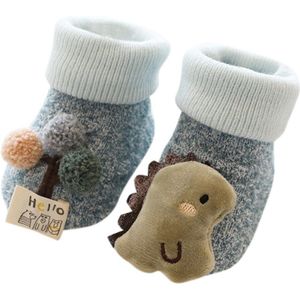 Peuter Kinderen Voet Sokken Winter Warm Peuter Kids baby Jongens Meisjes Cartoon 3D Dier Anti-Slip Gebreide Warme Sokken носки детские