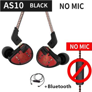Kz AS10 Cyaan 5BA Balanced Armature Driver Hifi Bass In Oortelefoon Monitor Game Headset Noise Cancelling Oordopjes
