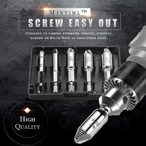 5 Pcs Gebroken Bout Remover Tool Beschadigd Tapeinduithalerset Snelheid Out Boren Set Verwijder De Beschadigde Bouten Boor bits