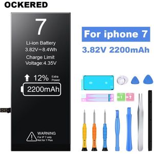 Ockered Batterij Voor Iphone 7 Voor Iphone 6S Batterij Vervanging Bateria Voor Iphone 5S 5C 6 7 6plus 7Plus Telefoon Batterij Met Gereedschap