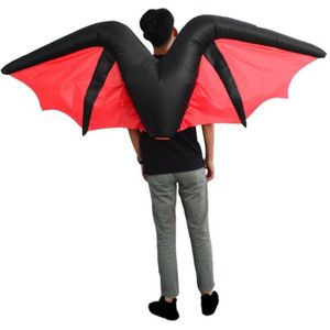 Bat Wing Opblaasbare Kostuum Volwassenen Grappige Blow Up Outfit Halloween Cosplay Pak F3ME