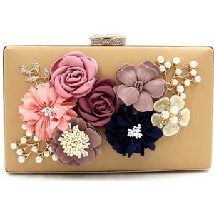 Goede Luxe Charm Charm Bloemen Parel Dames Party Clutch Avondtasje Vrouwen Handtas Keten Schoudertas