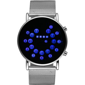 Led Cool Digitale Horloge Mannen Horloges Luxe Mesh Binary Horloges Mannelijke Digitale Uur Klok Montre Homme Masculino Relojes
