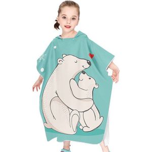 Microfiber Kids Strand Badjas Veranderende Gewaad Poncho Met Kap Surf Poncho Compact Quick Dry Hooded Handdoeken