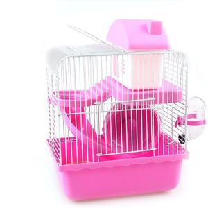 1 Pc Hamster Kooi Dubbele Lagen Multifunctionele Praktische Huisdieren Huis Voor Chinchilla Muis Gouden Beer 66CY
