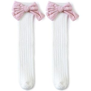 Kinderen Sokken Met Bogen Peuters Meisjes Kniehoge Sok Katoen Zachte Baby Lange Sokken Voor Kids School Sok