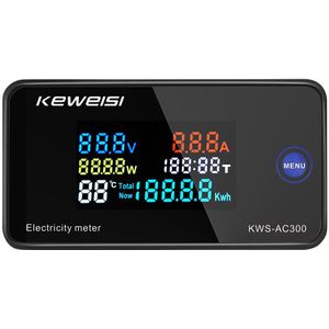Voltage Current Meter 6 In 1 Color Display Digitale Energie Wattmeter Ac 50-300V Carrying Lichtgewicht Gadgets