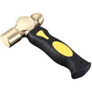 1Lb Messing Metalen Stempelen Hamer Double-Face Mallet Hoofden Messing Hamer Met Ijzeren Aambeeld Voor Diy Ambachten Arts Sieraden maken