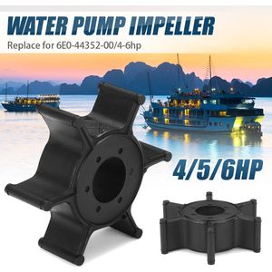 Marine Water Impeller Boot Motor Waaier 6 Blade Voor Yamaha Buitenboordmotor 4/5/6HP 6E0-44352-00 Zwart rubber
