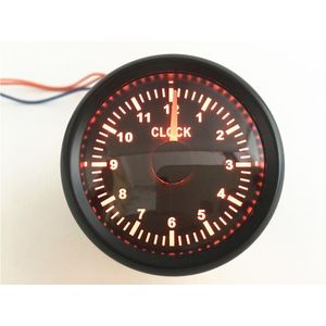 Pack Van 1 52Mm Pointer Klok Meters Rode Backlight 0-12Hours Display Klok Meter Auto Hourmeters 9-32V voor Motorfiets Auto Boot