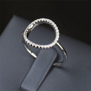 Cc Eenvoudige Ringen Voor Vrouwen Trendy Sieraden Rose Goud-Kleur Bridal Wedding Engagement Ring Bijouterie Anillos Mujer CC915b