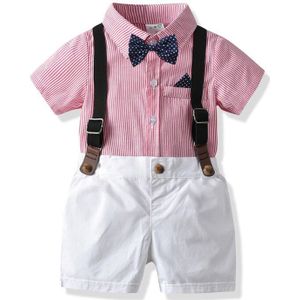 Kids Jongens Blazers Pak Britse Zomer Blouse Overalls Strik Jurk Pak Baby Pak Week Pak Gentlemen Suits voor Bruiloften