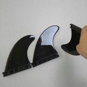 TPU Zacht Plastic Surfplank Fin FCS/Toekomst Base Sorf Vinnen Zwart Toekomst FCS Plastic Zachte Fin Flexibele Tri Vinnen 3 stk/set