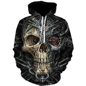 Siteweie Herfst Lange Mouwen Skull Head Mannen Hoodies Sweatshirts 3D Gedrukt Hip Hop Hoodies Novelty Hooded Mannelijke Jassen Tops G267