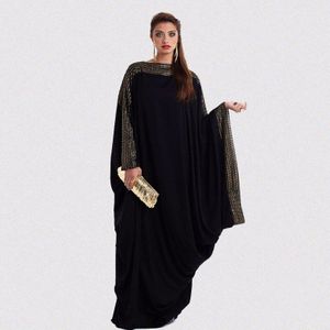 Moslim Marokkaanse Kaftan Abaya Hijab Jurk Vrouwen Batwing Mouw Ramadan Islamitische Clohing Djellaba Jilbab Losse Gewaad Musulman Ropa