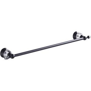 Badkamer Accessoires Toiletrolhouder Handdoekhouder Set Bad Show Handdoek Ring Gewaad Haak Zwart Crystal Hardware ELB85400