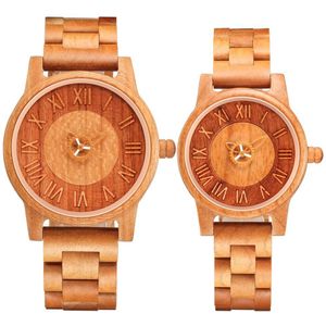 Shifenmei Paar Hout Horloge Mode Quartz Dames Houten Horloge Casual Lover Hout Horloges Vrouwen Mannen Topmerk Luxe Klok