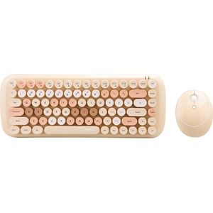 Mofii Candy Toetsenbord Muis Combo 2.4G Draadloze Gemengde Kleur 84 Sleutel Minikeyboard Muis Set Met Ronde Punk Key Caps