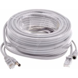 5 M/10 M/15 M/20 M/30 M RJ45 Ethernet CCTV Kabel Cat5e DC power Cat5 Internet Netwerk LAN Cable Cord PC Computer Voor IP Camera Systeem