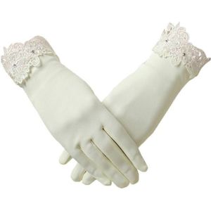 1 Paar Trouwjurk Handschoenen Matte Satijn Draagbare Elegante Prachtige Jurk Handschoenen Voor Bruid Bruiloft Accessoires