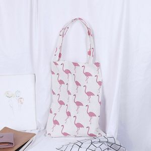 1 PCS Eco Hoge Capaciteit Boodschappentassen Vrouwen Casual Herbruikbare Boodschappentas Animal Print Shopping Tote Strand Handtas Katoen