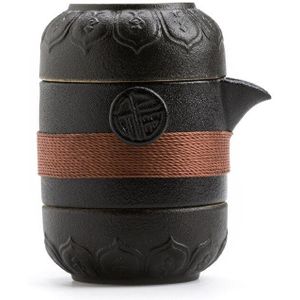 TANGPIN zwart servies keramische theepotten met 2 cups een thee sets draagbare reizen thee set drinkware