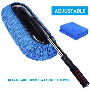 Autowasseretteborstel Cleaning Mop Bezem Verstelbare Telescopische Lange Handvat Auto Cleaning Tools Draaibare Borstel