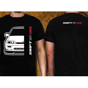 Suz Swift Gti Mk2 Shirt (Azië Size) double Side Mode Mannen Casual Kleding Mannelijke Slim Fit T-shirt