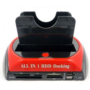 Alle In 1 2.5 "3.5" Ide Sata Hdd Harde Schijf Disk Clone Houder Dock Docking Station Met Multi kaartlezer