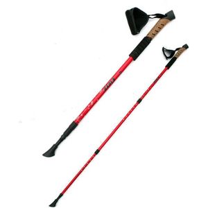 1/ 2Pcs Nordic Walking Stokken Telescopische Baton Trekking Wandelen Polen Ultra Wandelstokken Met Rubber Tips Verstelbare Bands