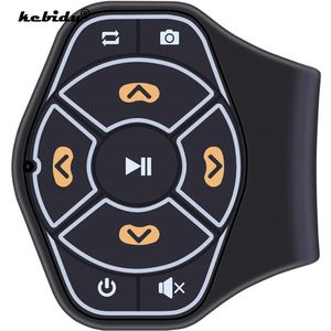 Auto Keten Type Wirless Afstandsbediening Bluetooth Ontvanger Stuurwiel Handsfree Muilt-Knop Voor Telefoon Gps Navigatie