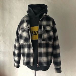 Zware Stof Askyurself V6 Flanel Shirt Mannen Vrouwen 1:1 Top Versie Mode Askyurself Shirts Lange Mouw Mannen Streetwear