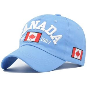 Mannen Baseball Cap Canadese Katoen Vlag Borduren Van Canada Verstelbare Cap Voor Mannen En Vrouwen Blauw Groen Geel Bruin cap