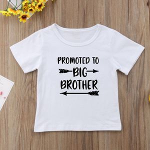 Gepromoveerd Tot Grote Brother Kids T-shirt Jongens Tops Zomer Korte Mouw Peuter Jongen Shirt Casual Kinderen Kleding Meisjes T-shirt