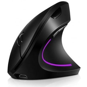 2400Dpi 2.4G Ergonomische Verticale Muis Draadloze Optische Computermuis Gamer 5D Led Gaming Muizen Met Muismat Kit voor Laptop Pc