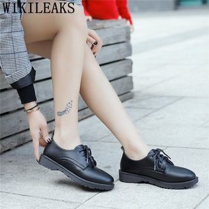 Koreaanse Stijl Vrouwen Klimplanten Oxford Schoenen Voor Vrouwen Zwarte Schoenen Voor Vrouwen Chaussures Femmes T Nouveau Scarpe Donna Scarpe