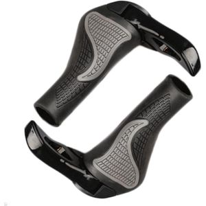 Zwart/Wit Fiets Handvat Grips Pluggen Zachte Siliconen Rubber Ergonomische Mtb Mountainbike Grips Spons Stuur Cover