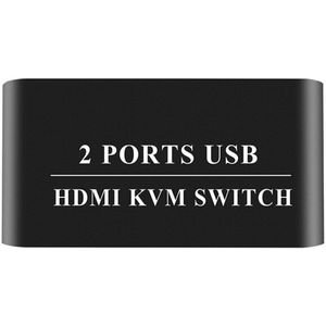 Voor Printer Universal Home Office Snelle Speed Dual Usb Hdmi Kvm Switch 2 In 1 Out Aluminiumlegering Professionele Stabiele laptop