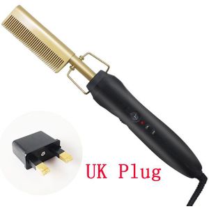 Stijltang Verwarming Kam Glad Ijzer Rechttrekken Borstel Corrugation Curling Iron Hair Curler Kam Multifunctionele Gebruik
