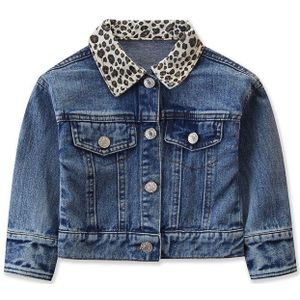 Denim Jasje Voor Baby Jongens Meisje Luipaard Jean Jas Jassen Jas Uitloper Herfst Warmn Lange Mouw Casual Mode Jassen Kleding