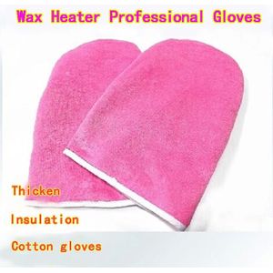 1 paar Roze Wax Bescherming Handschoenen Paraffine Bescherming Hand Handschoenen voor Warmer Wax Heater Professionele SPA Katoenen Handdoek Wanten