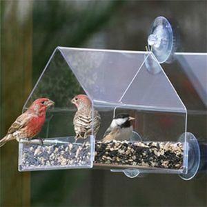 Papegaai Dwergpapegaai Canarische Volière Transparant Venster Outdoor Vogel Feeder voor Vogels Voeden Container voor Voedsel Duif Dierbenodigdheden