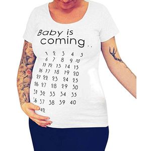 Vrouwen T-shirt Soft Tops Losse Zwangerschap Casual Korte Mouw Trui Moederschap Kleding Baby Is Komende Dames Zomer Blouse