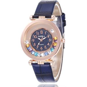 Mode Vrouwen Horloge Luxe Dames Horloges Lederen Band Quartz Klok Vrouwelijke Ronde Horloges Crystal Dial