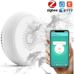 Tuya Smart Home Zigbee Rookmelder Sensor Smart Leven Tuya App Controle Smart Fire Alarm Sensor Draadloze Beveiliging Systeem