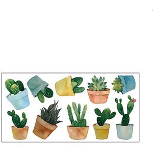 Tuin Plant Muurstickers Voor Woonkamer Slaapkamer Verwijderbare Cactus Keuken Pvc Muur Stickers Diy Home Decoratie Poster