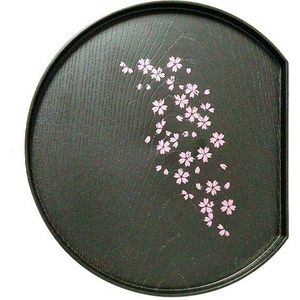 Tanaka Japanse dienblad thee dienblad Fresh Fruit Platter zwarte rechthoekige hars lade thee lade