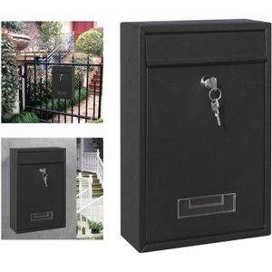 Mailbox Muur Gemonteerde Anti-Roest Post Mail Regendicht Afsluitbare Mail Box 2 Sleutels Gate Decoratieve Suggestie Doos